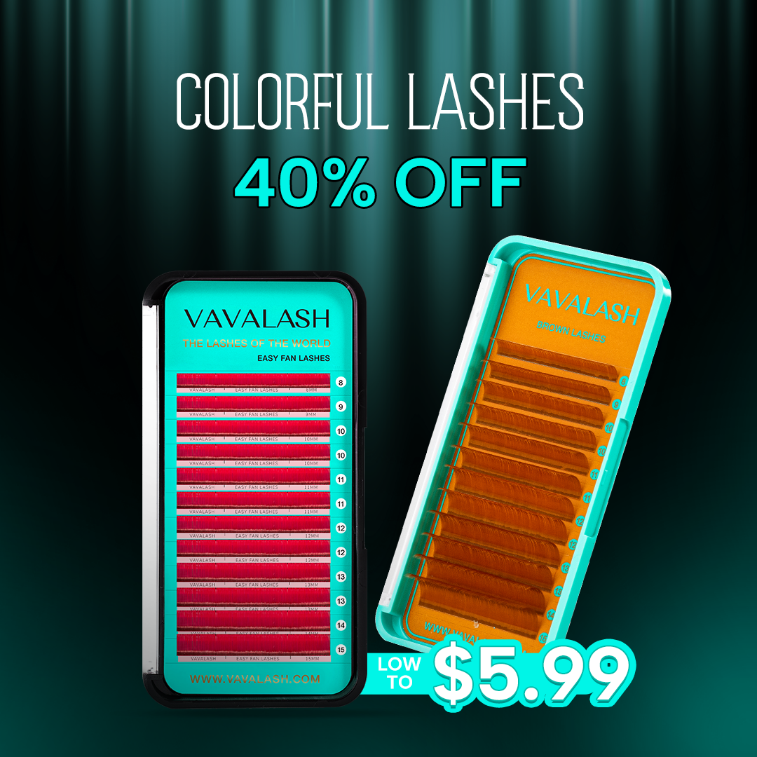 Colored Lashes for lashes extensions