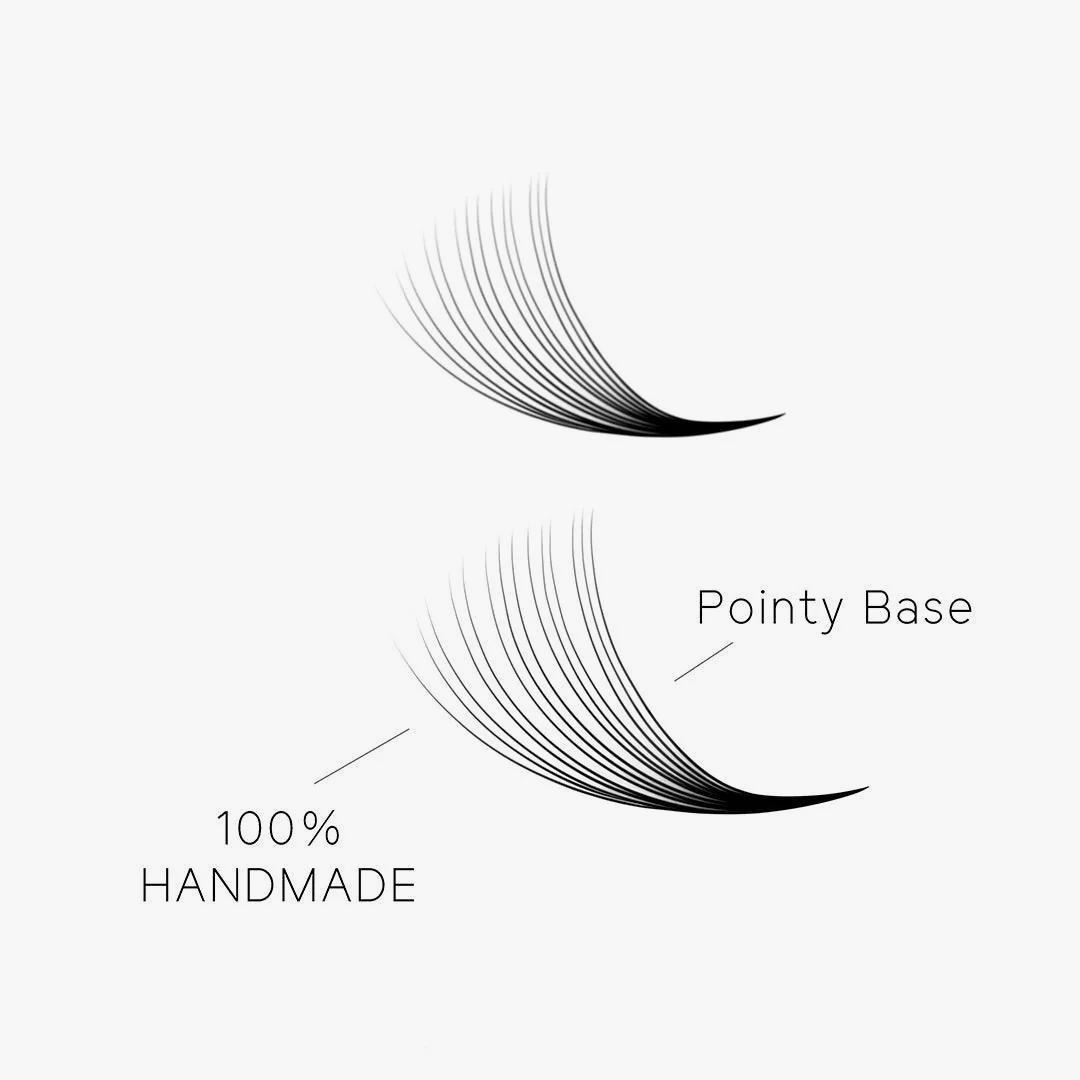 14D Handmade Premade Loose Fans With Pointy Base /500 Fans SC-2
