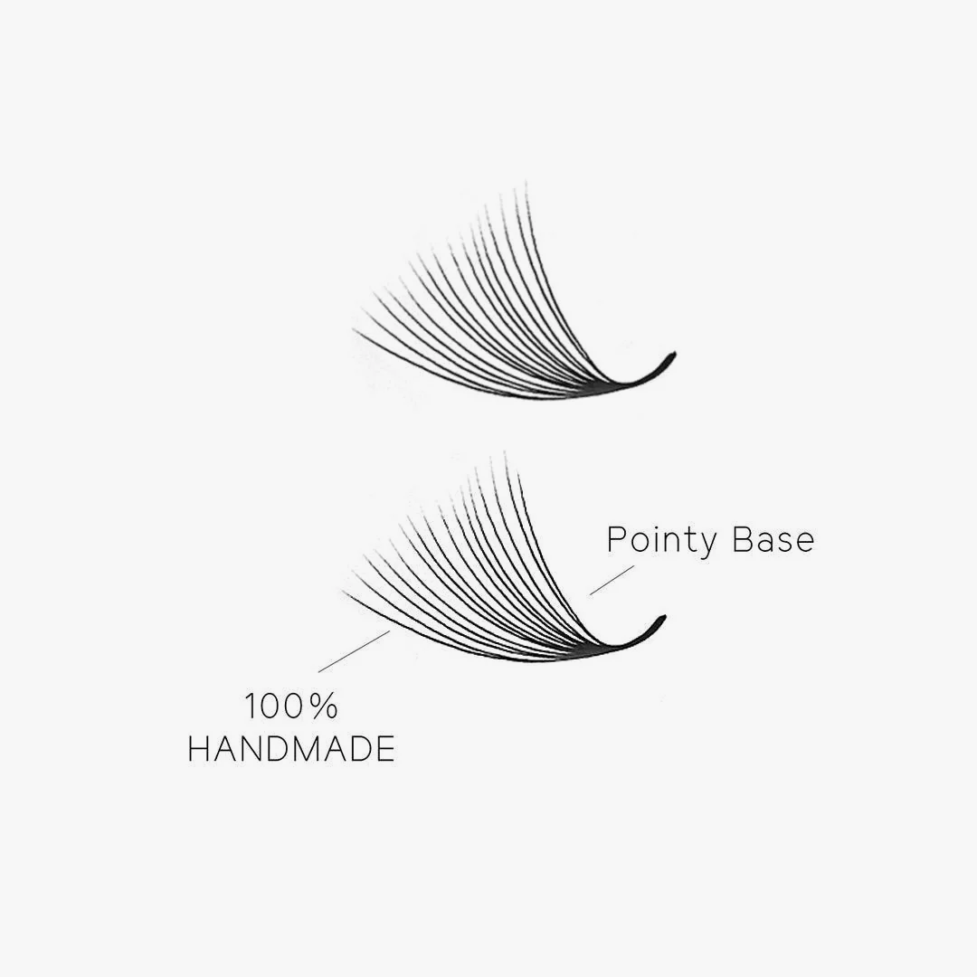 16D Handmade Premade Loose Fans With Pointy Base /500 Fans SC-2