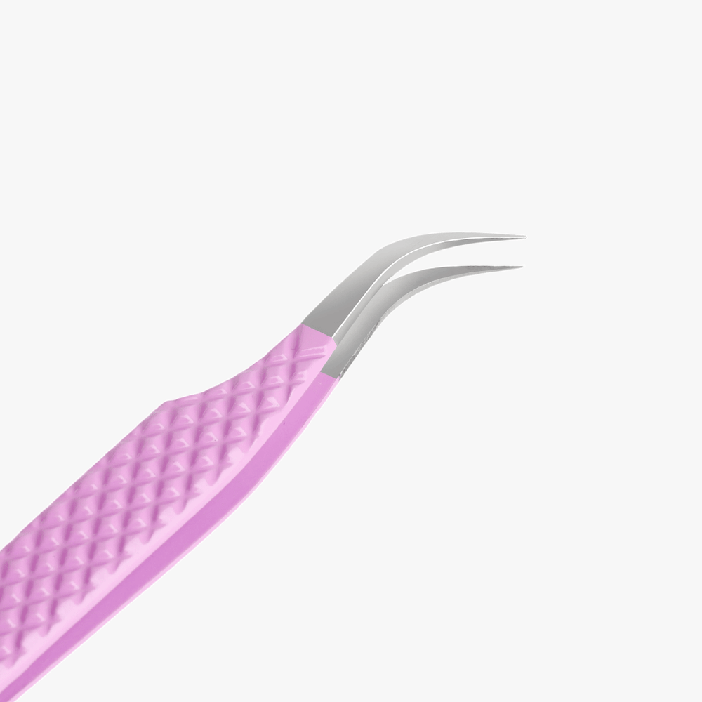 VV-04 Violet Heart-shaped Tweezers for Volume Eyelash Extensions-1
