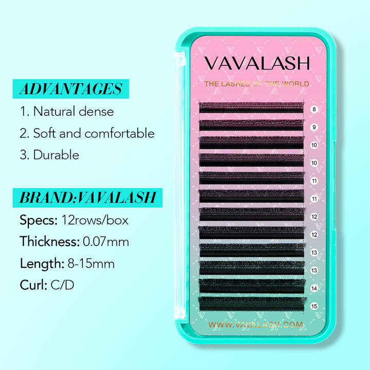 W 5D en forme de W Volume Extensions de cils des ventilateurs préfabriqués