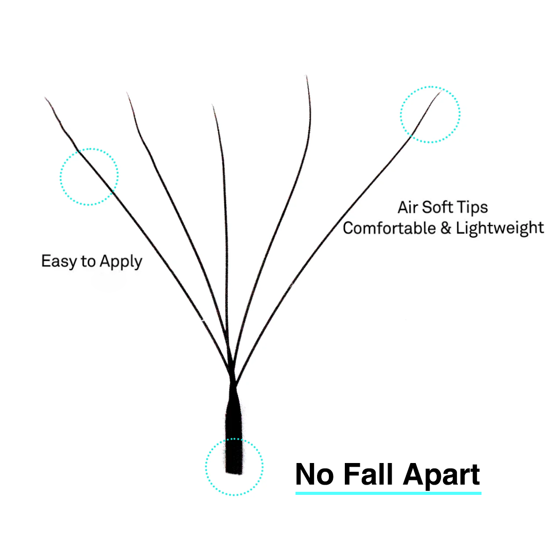 W-Shape 5D Volume Premade Fan Lash Extensions J/L/M Curl