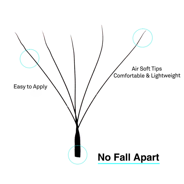 W-Shape 5D Volume Premade Fan Lash Extensions J/L/M Curl
