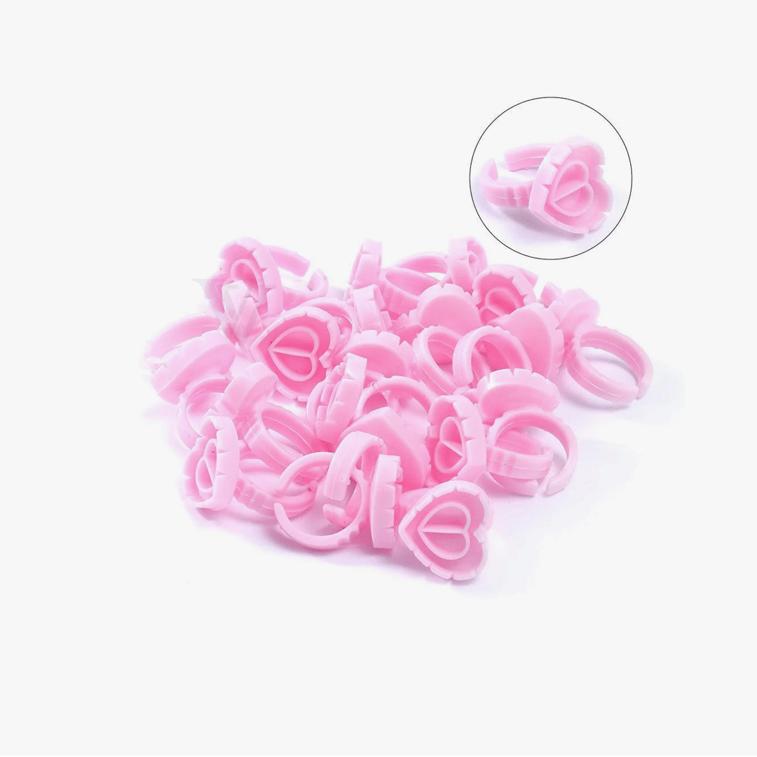 Sweet Heart Glue Rings 100pcs/pack SC