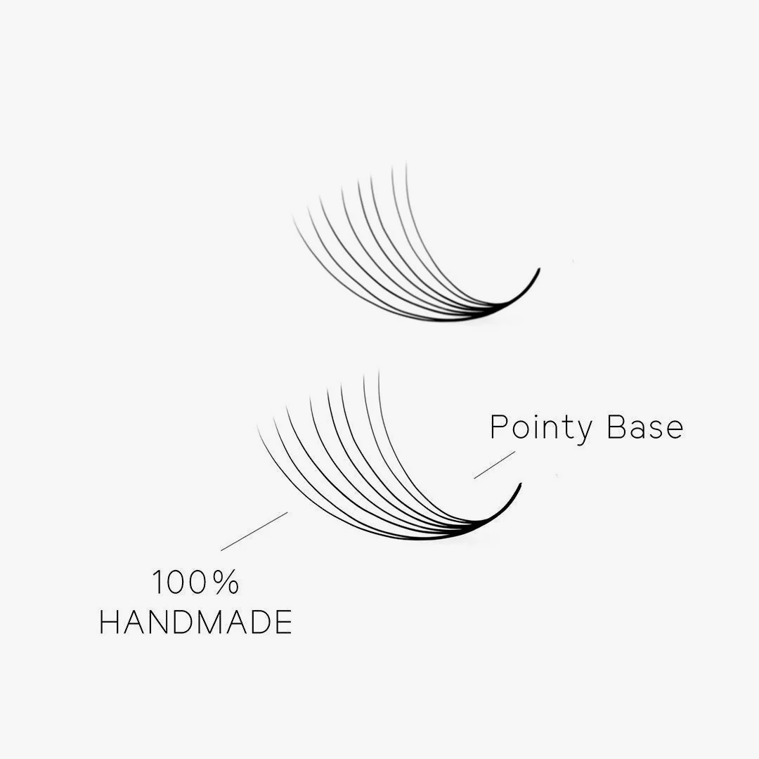 8D Handmade Premade Loose Fans With Pointy Base /500 Fans SC-2