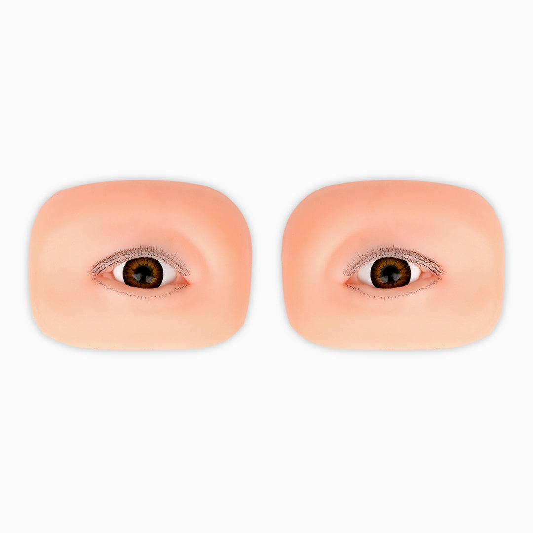 Triple layered practice mannequin eyes，eyelash extension practice